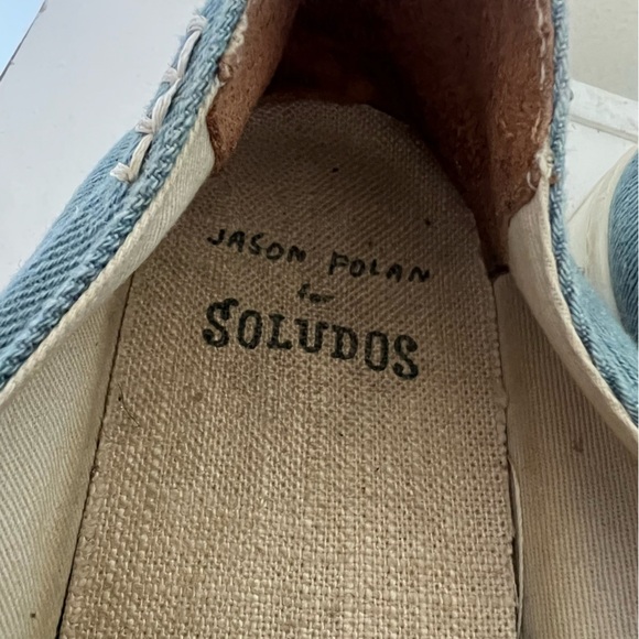 Soludos Jason Pollan Avocado Light Blue Canvas Casual Slip-On Shoes Size 9 - Picture 9 of 10